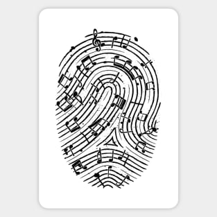 Musical Fingerprint by Tobe Fonseca Sticker